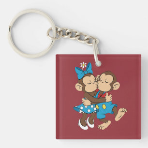 zina and mimo love kiss key ring