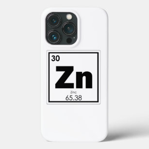 Zinc chemical element symbol chemistry formula gee iPhone 13 pro case