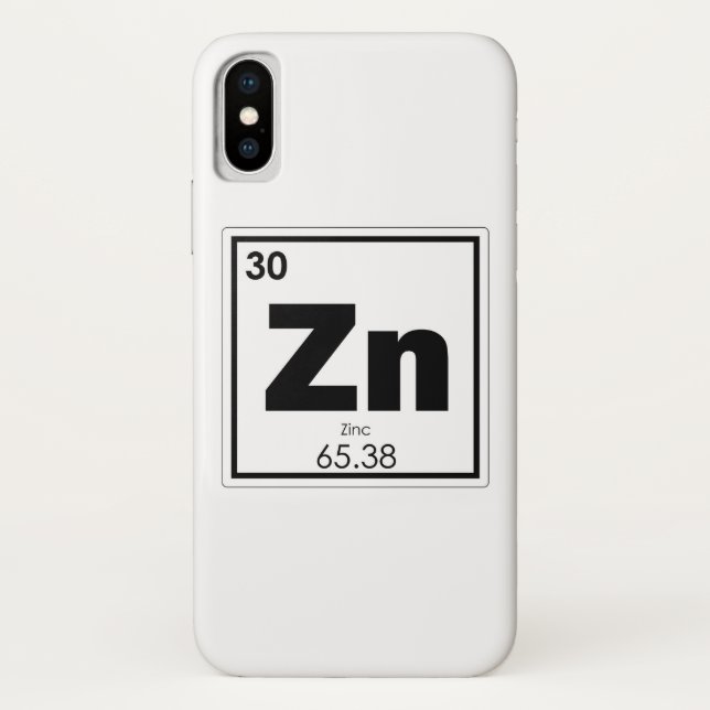 Zinc chemical element symbol chemistry formula gee Case-Mate iPhone case (Back)