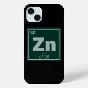 Zinc chemical element symbol chemistry formula gee iPhone 15 mini case