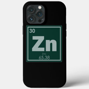 Zinc chemical element symbol chemistry formula gee iPhone 13 pro max case