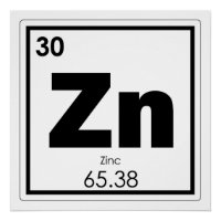 Zinc chemical element symbol chemistry formula gee