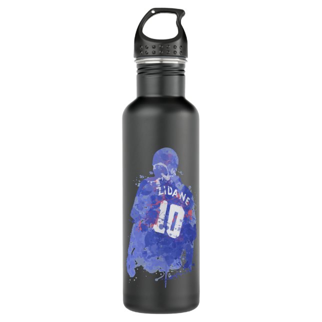 Zinedine Zidane French Legend Art Classic T Shirt 710 Ml Water Bottle (Front)