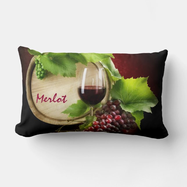Zinfandel Wine Throw Pillow (Front)