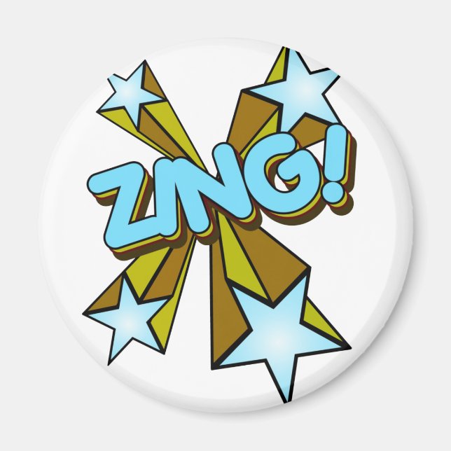Zing, Zap, Pow!!! Magnet (Front)