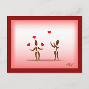 Zinglees~Juggling Love Postcard