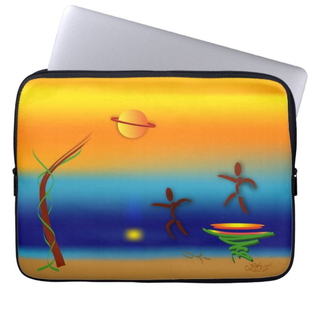 Zinglees ~ Landing Laptop Sleeve (Front)