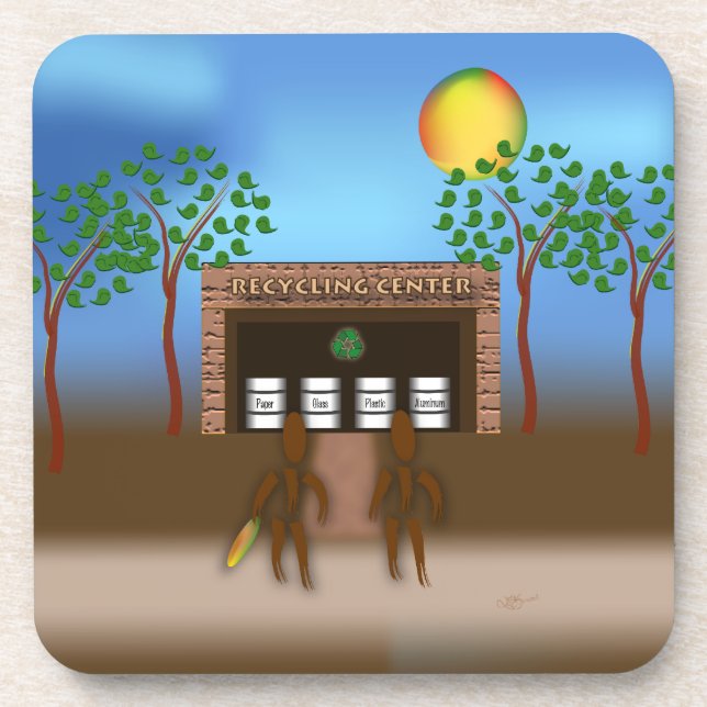 Zinglees ~ Recycling Coaster (Front)