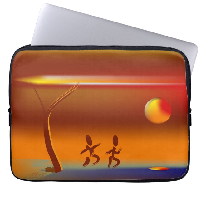 Zinglees ~ Running River Laptop Sleeve (Front)