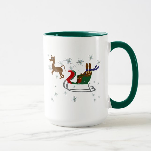 Zinglee's ~ Sleigh Ride Mug (Right)
