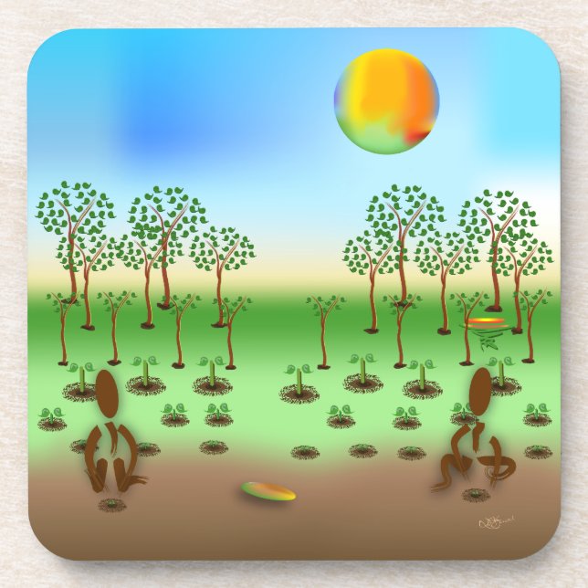 Zinglees ~ Trees Coaster (Front)