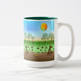 Zinglees ~ Trees Two-Tone Coffee Mug