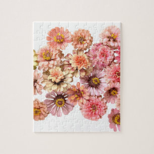 Zinnia Collage Jigsaw Puzzle
