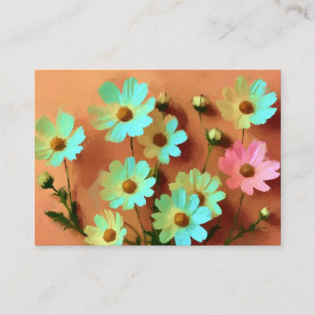 Zinnia Elegans Flowers Enclosure Card (Front)