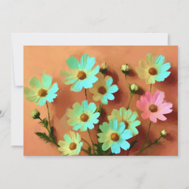 Zinnia Elegans Flowers Invitation (Front)