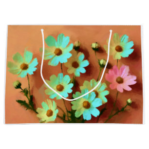 Zinnia Elegans Flowers Large Gift Bag
