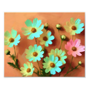 Zinnia Elegans Flowers Photo Print