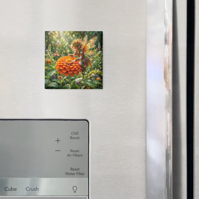 Zinnia Fairy Magnet (In Situ (Fridge))