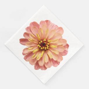 Zinnia Floral Flower Nature Photography Napkins