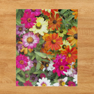 Zinnia Flower Garden Floral Jigsaw Puzzle