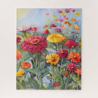 Zinnia Garden (520 Piece Puzzle, 16x20) Jigsaw Puzzle
