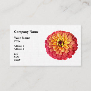 Zinnia in Shades of Orange Business Card