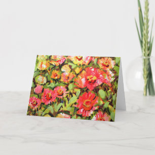 Zinnia Pattern #181020 Note Card
