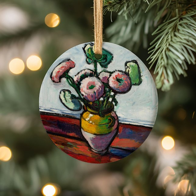 Zinnias | Henry Lyman Saÿen Ceramic Ornament (Creator Uploaded)