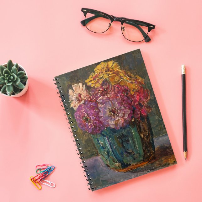 Zinnias in a Green Jar | Floris Verster Notebook (Creator Uploaded)