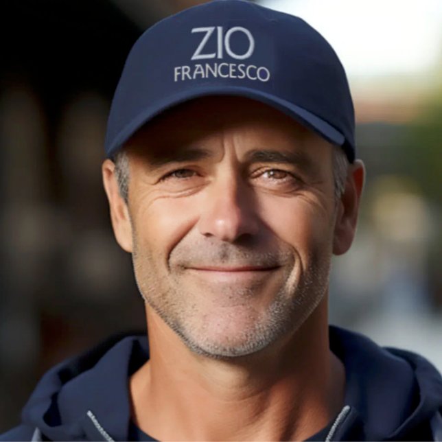 Zio Embroidered Cap Custom Gift for Italian Uncle (Zio personalized Embroidered Baseball Cap Italian Uncle Gift)