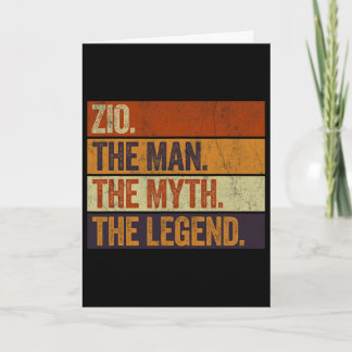 Zio The Man The Myth The Legend Funny Retro Father Card