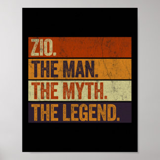 Zio The Man The Myth The Legend Funny Retro Father Poster