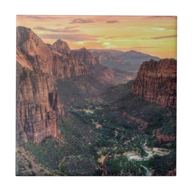 Zion Canyon National Park Ceramic Tile (Front)