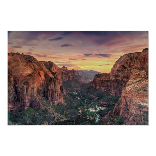 Zion Canyon National Park Poster (Front)