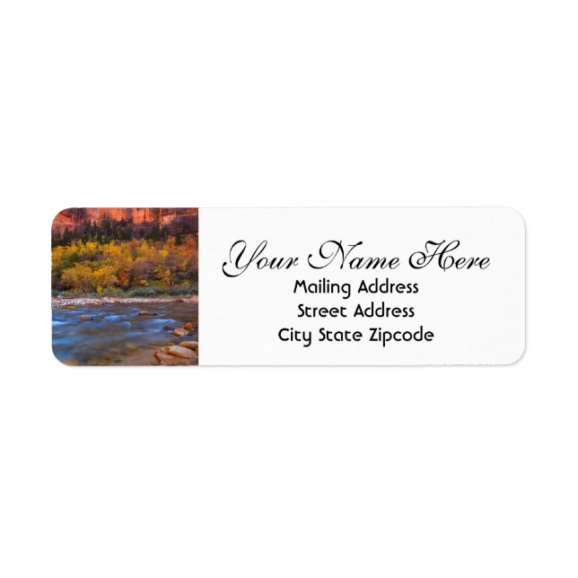 Zion Canyon Return Address Label (Front)