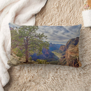 Zion Canyon View from Angels Landing Lumbar Cushion