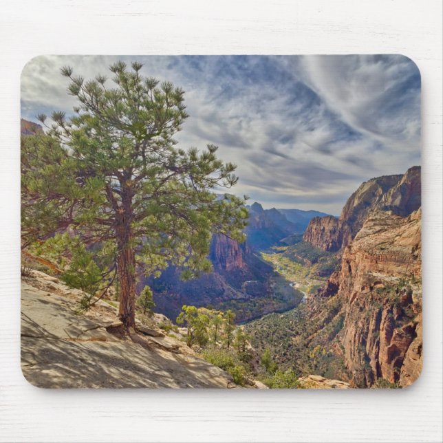 Zion Canyon View from Angels Landing Mouse Pad (Front)