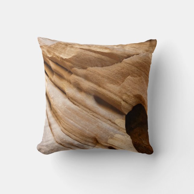 Zion Canyon Wall I Abstract Nature Photography Cushion (Front)