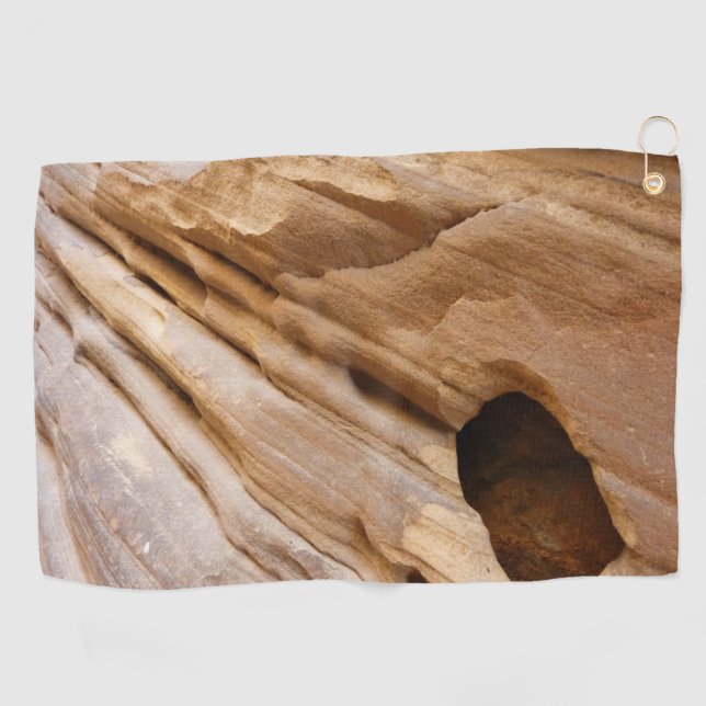 Zion Canyon Wall I Abstract Nature Photography Golf Towel (Horizontal)