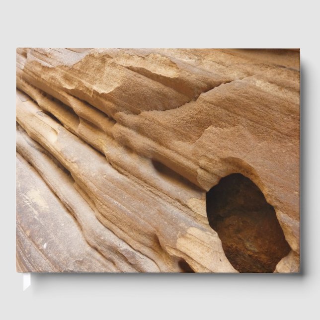 Zion Canyon Wall I Abstract Nature Photography Guest Book (Front)