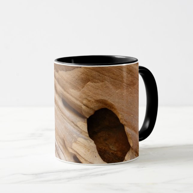 Zion Canyon Wall I Abstract Nature Photography Mug (Front Right)