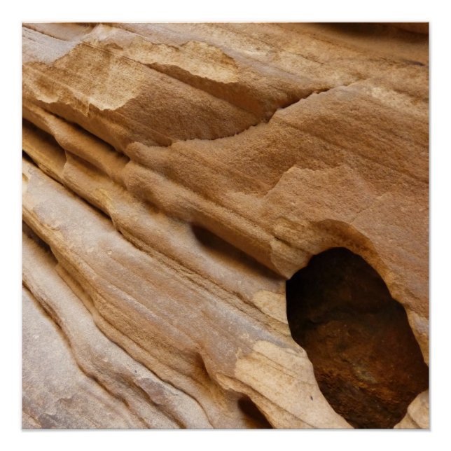 Zion Canyon Wall I Abstract Nature Photography Poster (Front)