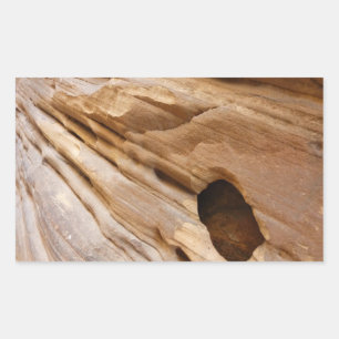 Zion Canyon Wall I Abstract Nature Photography Rectangular Sticker