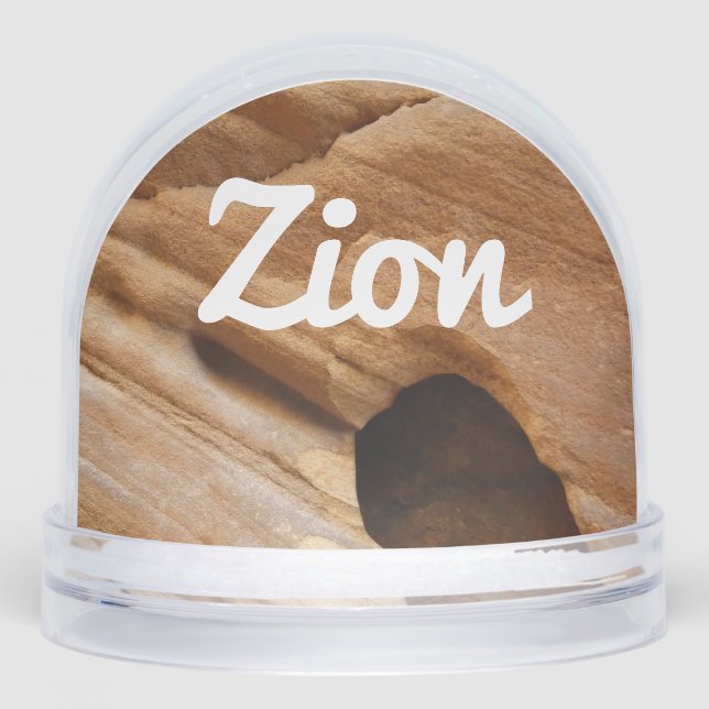 Zion Canyon Wall I Abstract Nature Photography Snowglobe (Front)