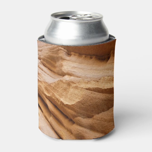 Zion Canyon Wall II Red Rock Abstract Photography Can Cooler (Can Front)