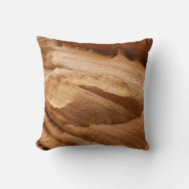 Zion Canyon Wall II Red Rock Abstract Photography Cushion (Front)