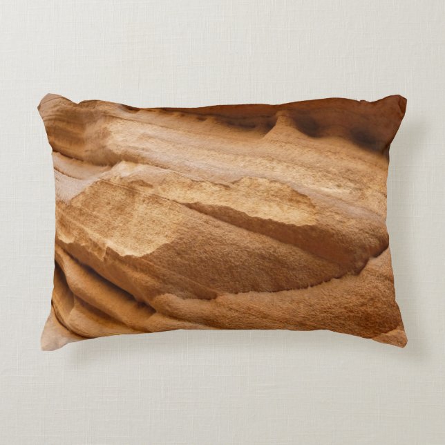 Zion Canyon Wall II Red Rock Abstract Photography Decorative Cushion (Front)
