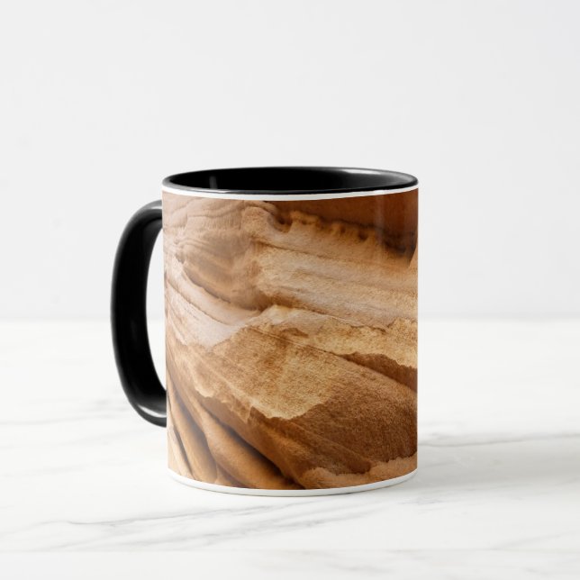 Zion Canyon Wall II Red Rock Abstract Photography Mug (Front Left)