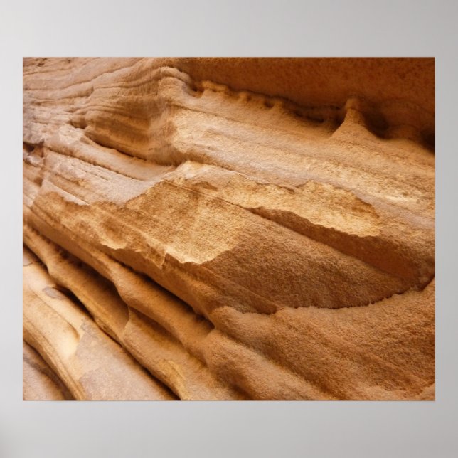 Zion Canyon Wall II Red Rock Abstract Photography Poster (Front)