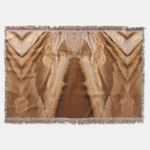 Zion Canyon Wall II Red Rock Abstract Photography Throw Blanket